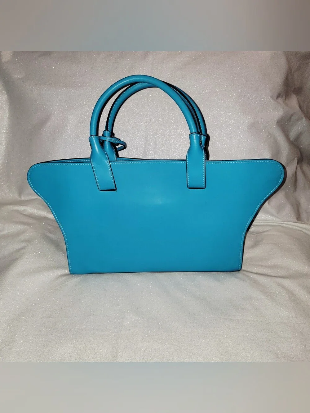 CARBOTTI Borsa Turquoise Leather Satchel Bag